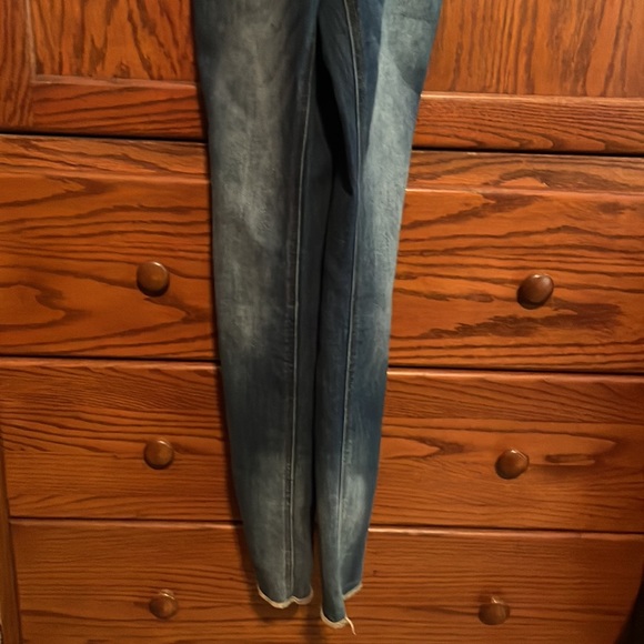 Almost Famous Blue Jean Overalls Size 7 - Picture 2 of 8